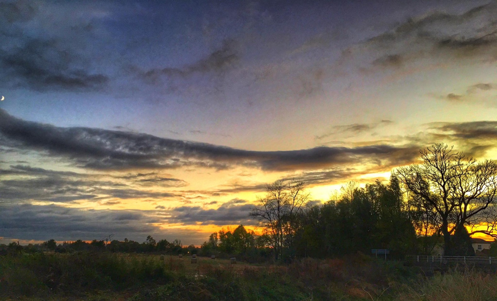 Sunset over the farm